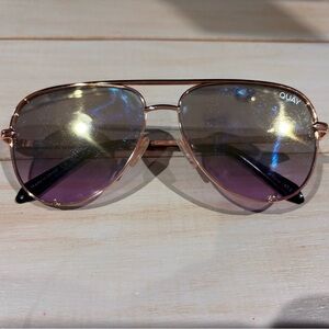 Quay Australia Rose Gold Aviator Sunglasses
